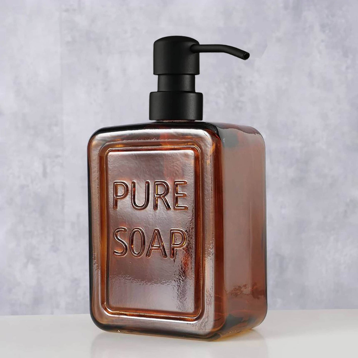 Distributeur de savon en verre vintage PURE SOAP 18 FL OZ - 18 Fl Oz