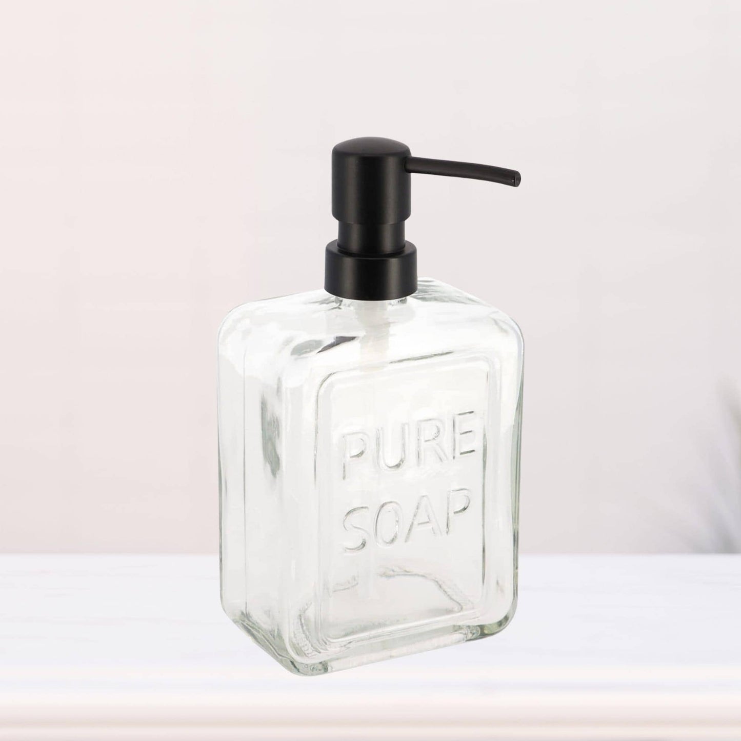 Distributeur de savon en verre vintage PURE SOAP 18 FL OZ - 18 Fl Oz
